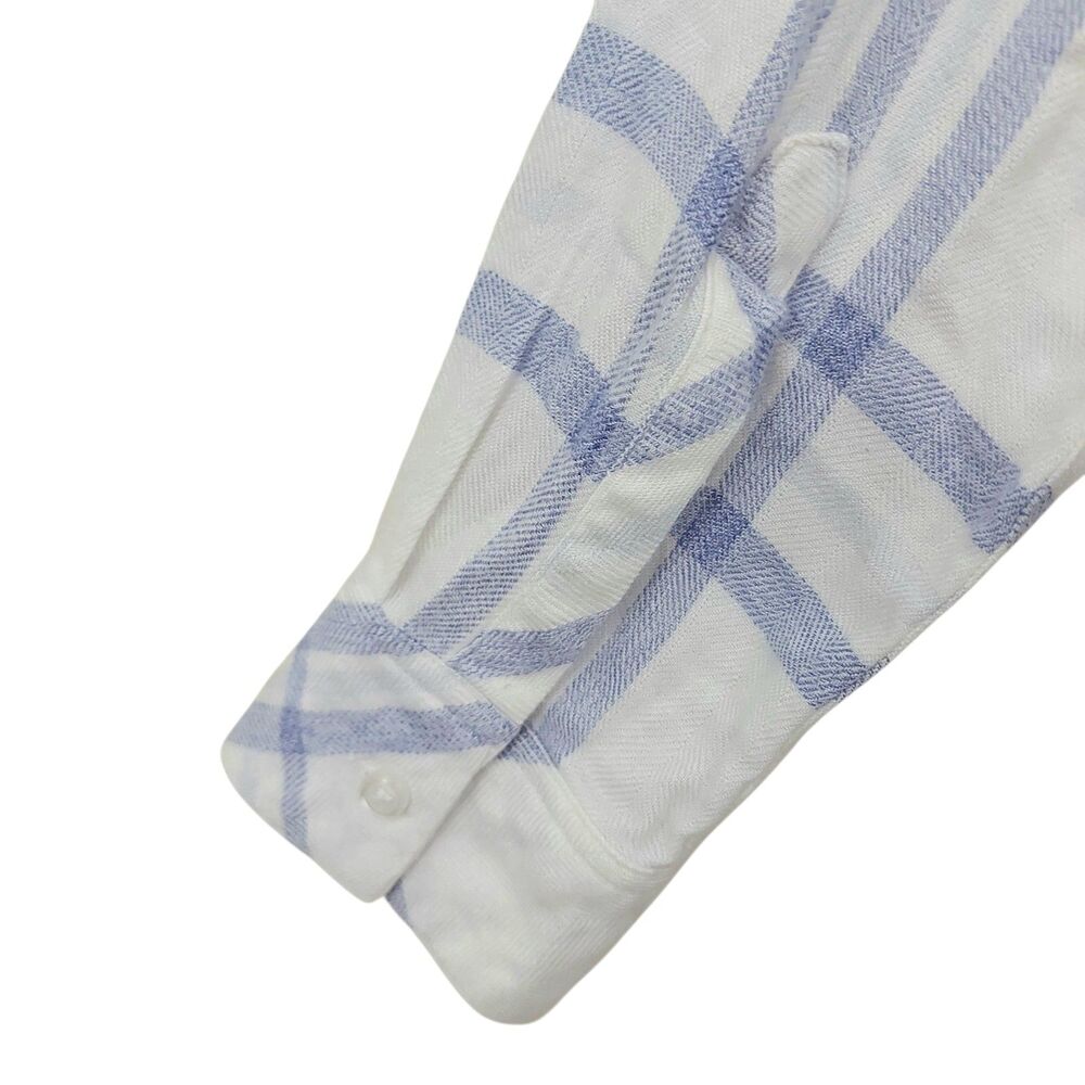 Rails Shirt Womens Medium White Blue Plaid Long Sleeve Button Soft Casual Preppy - Picture 6 of 10